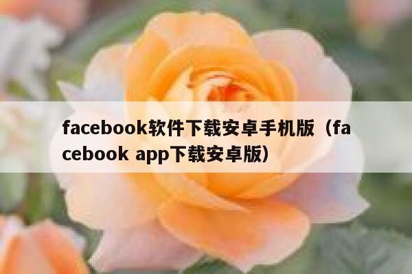 facebook软件下载安卓手机版（facebook app下载安卓版） 第1张
