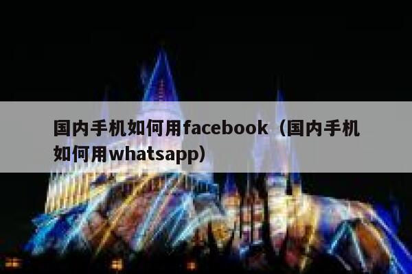 国内手机如何用facebook（国内手机如何用whatsapp） 第1张