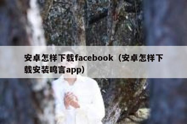安卓怎样下载facebook（安卓怎样下载安装鸣言app） 第1张
