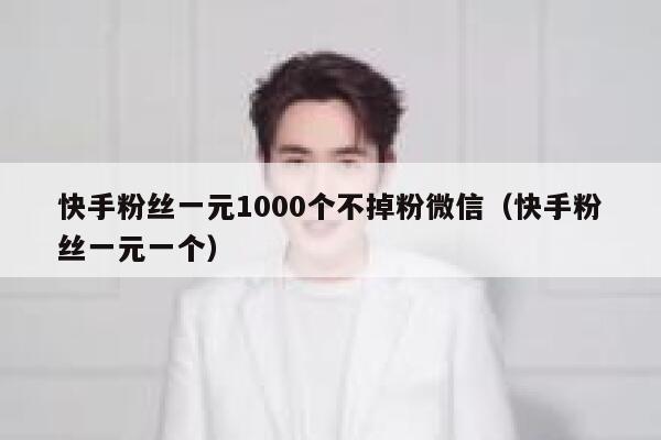 快手粉丝一元1000个不掉粉微信（快手粉丝一元一个） 第1张