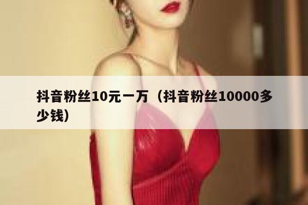 抖音粉丝10元一万（抖音粉丝10000多少钱） 第1张