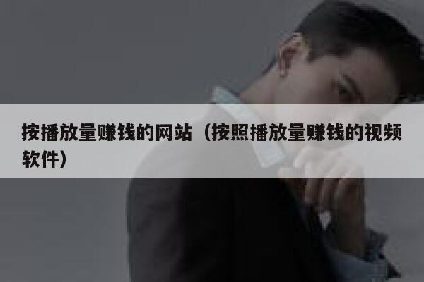 按播放量赚钱的网站（按照播放量赚钱的视频软件） 第1张