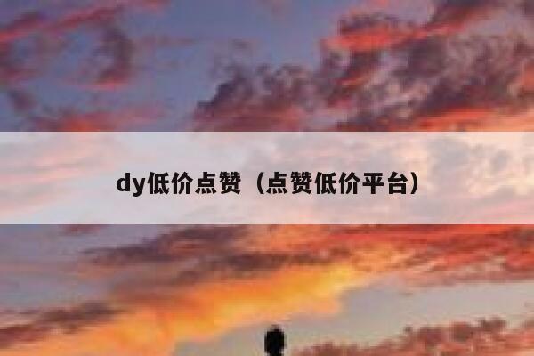 dy低价点赞（点赞低价平台） 第1张