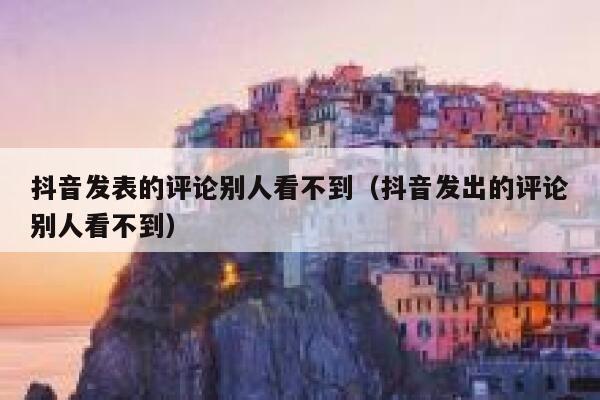 抖音发表的评论别人看不到（抖音发出的评论别人看不到） 第1张