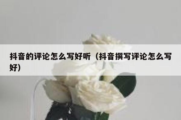 抖音的评论怎么写好听(抖音撰写评论怎么写好) 第1张 抖音的评论怎么写好听(抖音撰写评论怎么写好) 第1张