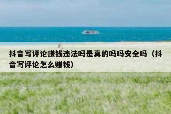 抖音写评论赚钱违法吗是真的吗吗安全吗（抖音写评论怎么赚钱） 第1张