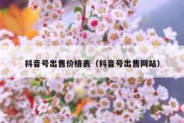 抖音号出售价格表（抖音号出售网站） 第1张
