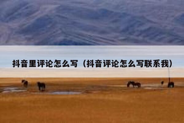 抖音里评论怎么写（抖音评论怎么写联系我） 第1张