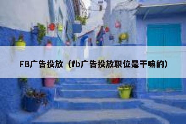FB广告投放（fb广告投放职位是干嘛的） 第1张