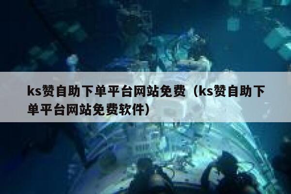 ks赞自助下单平台网站免费（ks赞自助下单平台网站免费软件） 第1张