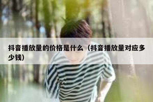 抖音播放量的价格是什么（抖音播放量对应多少钱） 第1张