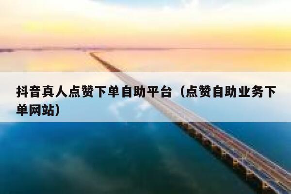 抖音真人点赞下单自助平台（点赞自助业务下单网站） 第1张