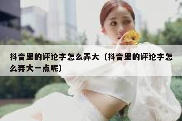 抖音里的评论字怎么弄大（抖音里的评论字怎么弄大一点呢） 第1张
