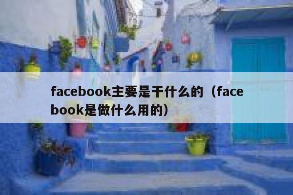 facebook主要是干什么的（facebook是做什么用的） 第1张