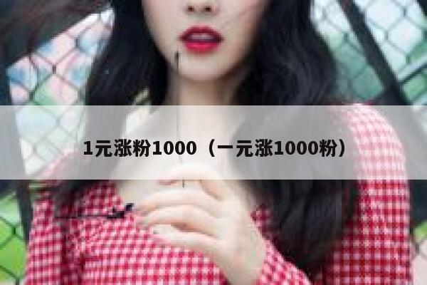 1元涨粉1000（一元涨1000粉） 第1张
