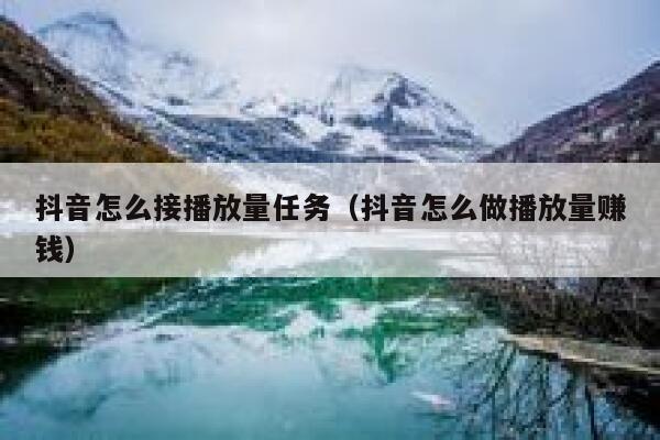 抖音怎么接播放量任务（抖音怎么做播放量赚钱） 第1张