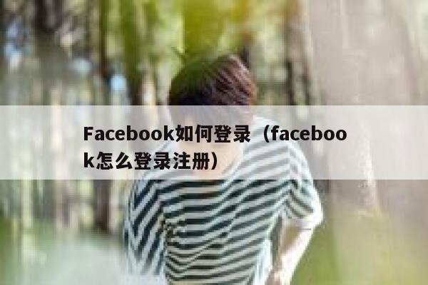 Facebook如何登录（facebook怎么登录注册） 第1张