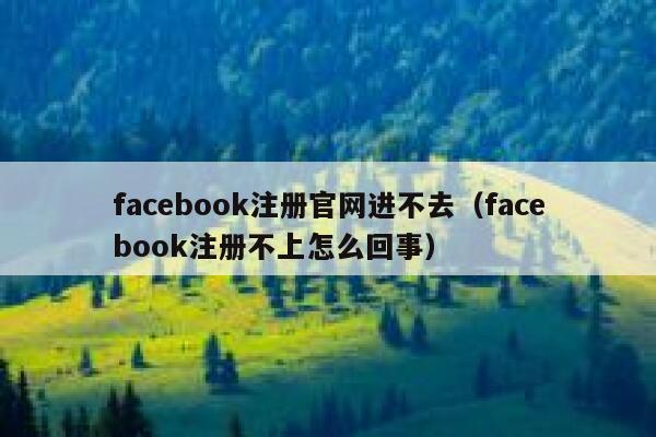 facebook注册官网进不去（facebook注册不上怎么回事） 第1张