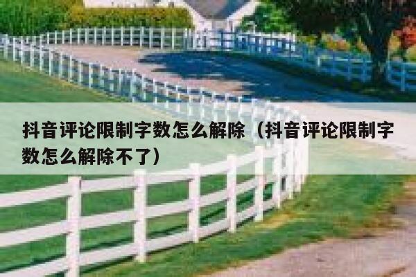 抖音评论限制字数怎么解除（抖音评论限制字数怎么解除不了） 第1张