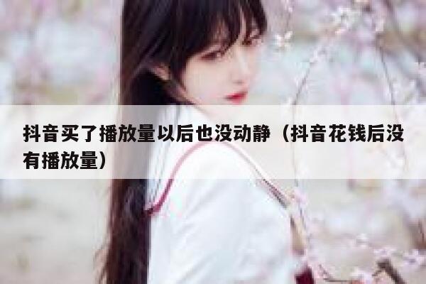 抖音买了播放量以后也没动静（抖音花钱后没有播放量） 第1张
