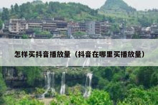 怎样买抖音播放量（抖音在哪里买播放量） 第1张