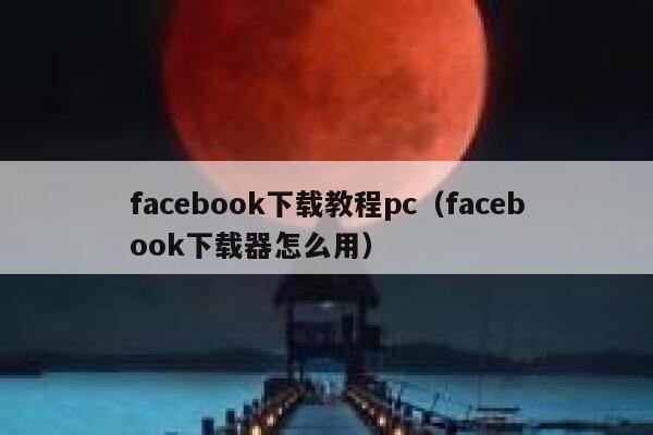 facebook下载教程pc(facebook下载器怎么用) 第1张 facebook下载教程pc(facebook下载器怎么用) 第1张