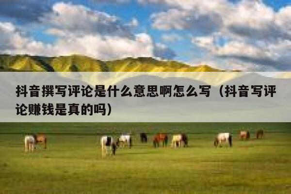 抖音撰写评论是什么意思啊怎么写（抖音写评论赚钱是真的吗） 第1张