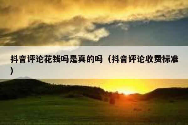 抖音评论花钱吗是真的吗（抖音评论收费标准） 第1张