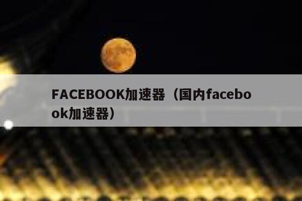 FACEBOOK加速器（国内facebook加速器） 第1张