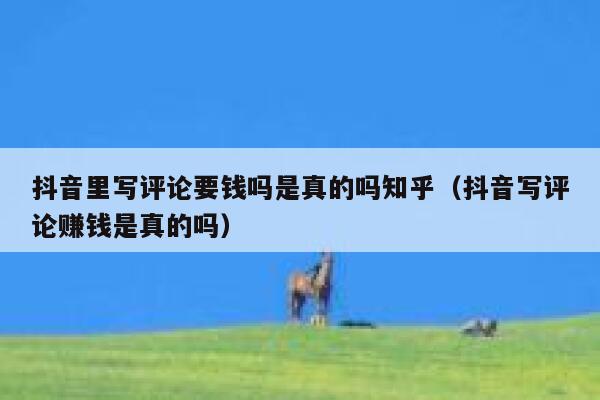 抖音里写评论要钱吗是真的吗知乎(抖音写评论赚钱是真的吗) 第1张 抖音里写评论要钱吗是真的吗知乎(抖音写评论赚钱是真的吗) 第1张