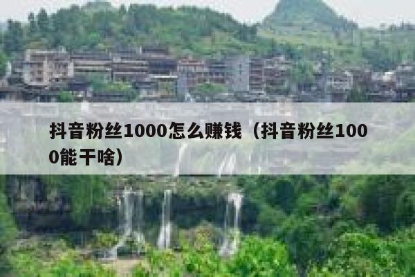 抖音粉丝1000怎么赚钱(抖音粉丝1000能干啥) 第1张 抖音粉丝1000怎么赚钱(抖音粉丝1000能干啥) 第1张