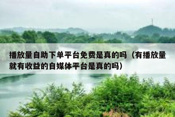 播放量自助下单平台免费是真的吗（有播放量就有收益的自媒体平台是真的吗） 第1张