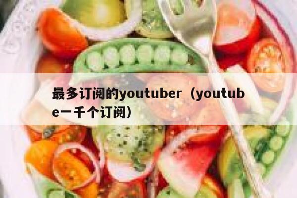 最多订阅的youtuber（youtube一千个订阅） 第1张