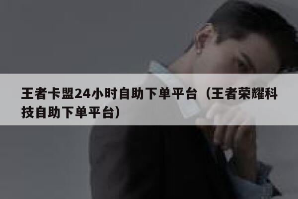 王者卡盟24小时自助下单平台（王者荣耀科技自助下单平台） 第1张