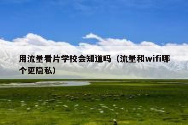 用流量看片学校会知道吗（流量和wifi哪个更隐私） 第1张