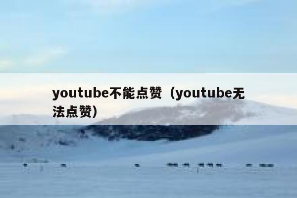 youtube不能点赞（youtube无法点赞） 第1张
