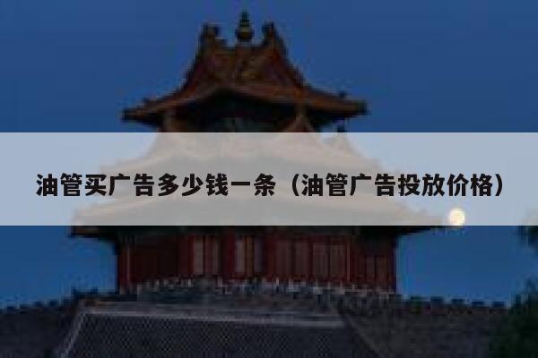 油管买广告多少钱一条（油管广告投放价格） 第1张