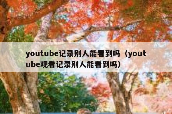 youtube记录别人能看到吗（youtube观看记录别人能看到吗） 第1张