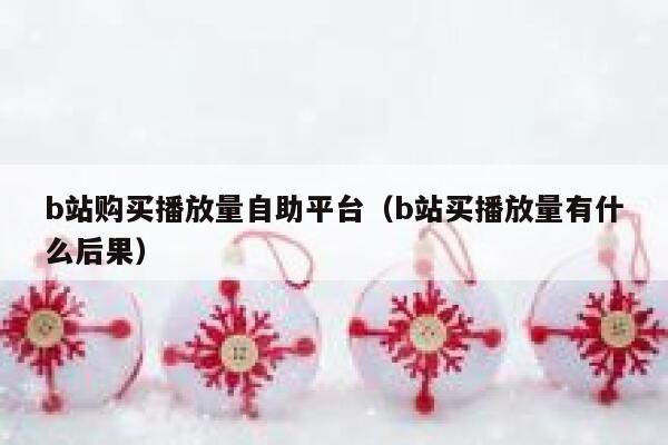 b站购买播放量自助平台（b站买播放量有什么后果） 第1张