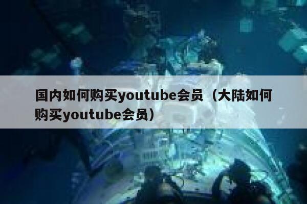 国内如何购买youtube会员（大陆如何购买youtube会员） 第1张