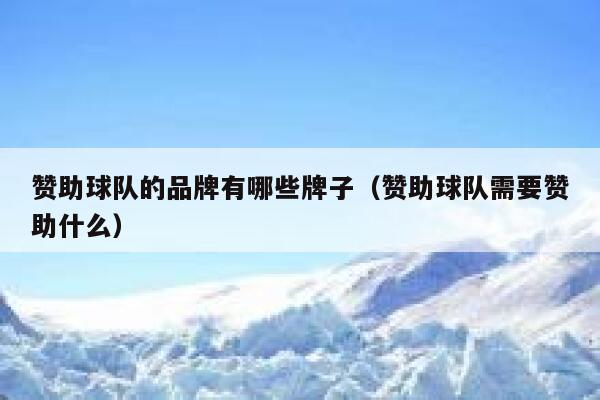 赞助球队的品牌有哪些牌子（赞助球队需要赞助什么） 第1张
