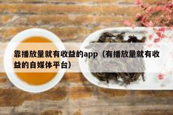 靠播放量就有收益的app（有播放量就有收益的自媒体平台） 第1张