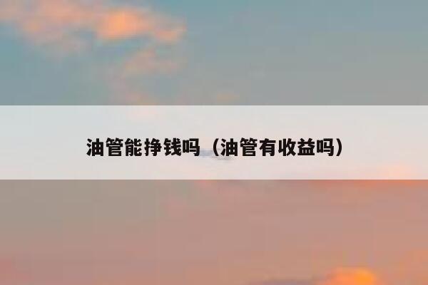 油管能挣钱吗(油管有收益吗) 第1张 油管能挣钱吗(油管有收益吗) 第1张