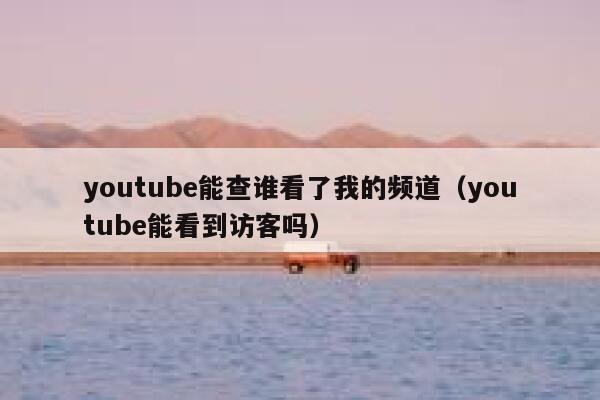 youtube能查谁看了我的频道（youtube能看到访客吗） 第1张