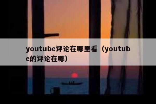 youtube评论在哪里看（youtube的评论在哪） 第1张