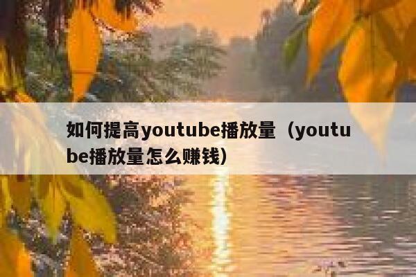 如何提高youtube播放量（youtube播放量怎么赚钱） 第1张