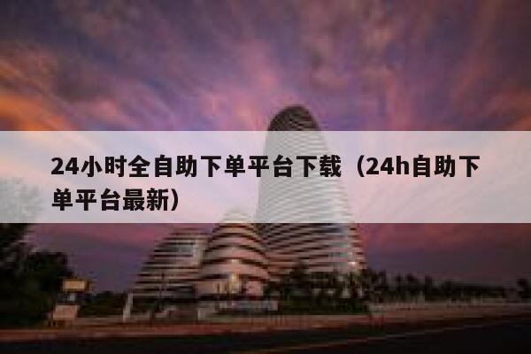 24小时全自助下单平台下载（24h自助下单平台最新） 第1张