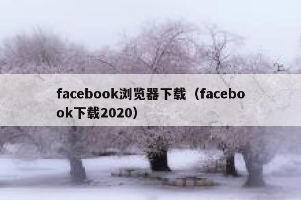facebook浏览器下载（facebook下载2020） 第1张