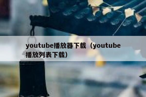 youtube播放器下载（youtube播放列表下载） 第1张