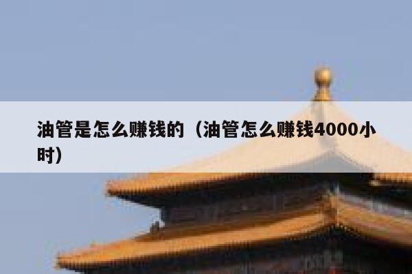 油管是怎么赚钱的（油管怎么赚钱4000小时） 第1张